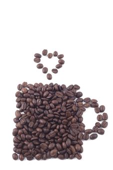 Coffee Cup Of Coffee Beans Royalty Free Stock Photos Coffee Cup Of Coffee Beans Royalty Free Stock Photos