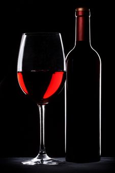 Red Wine Bottle And Glass Silhouette Royalty Free Stock Images Red Wine Bottle And Glass Silhouette Royalty Free Stock Images