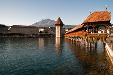Lucerne Chapel Bridge Royalty Free Stock Photography Lucerne Chapel Bridge Royalty Free Stock Photography