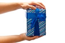Present In Hands Royalty Free Stock Photography Present In Hands Royalty Free Stock Photography
