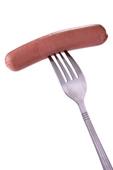 Sausage Impaled On Fork Royalty Free Stock Images Sausage Impaled On Fork Royalty Free Stock Images
