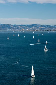 Yachts In Bay Royalty Free Stock Image Yachts In Bay Royalty Free Stock Image