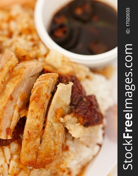 Thai Style Food, Duck Meat On Rice