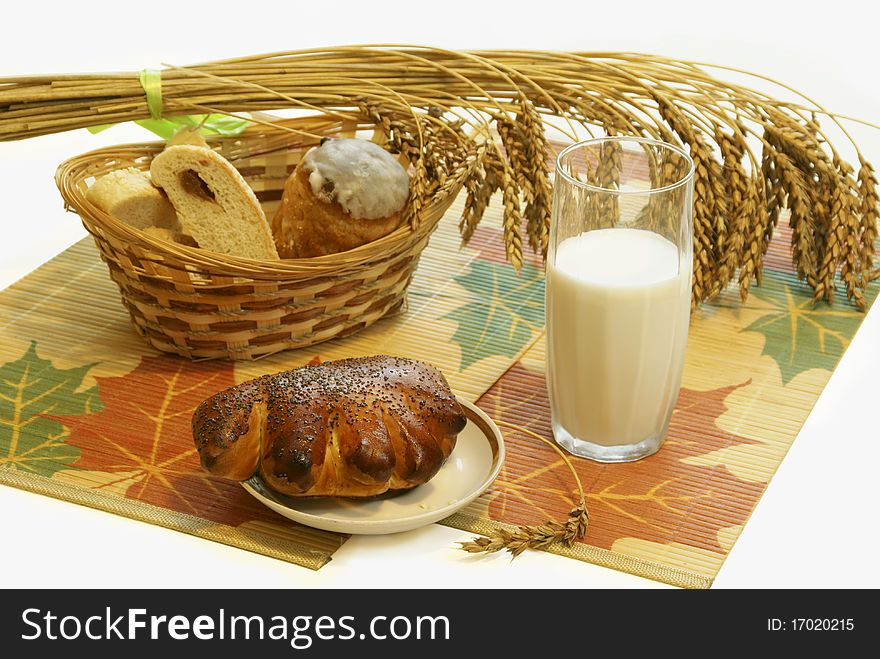 Bread And A Milk Glass