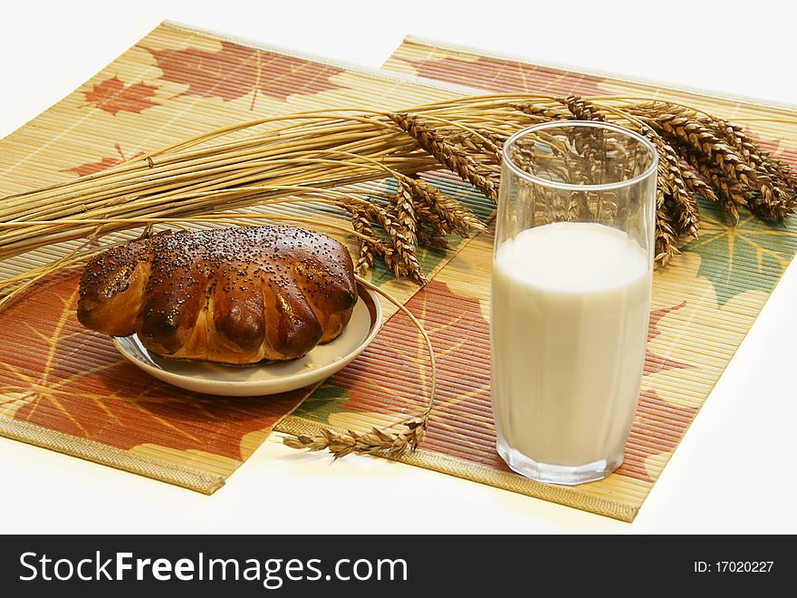 Bread And A Milk Glass