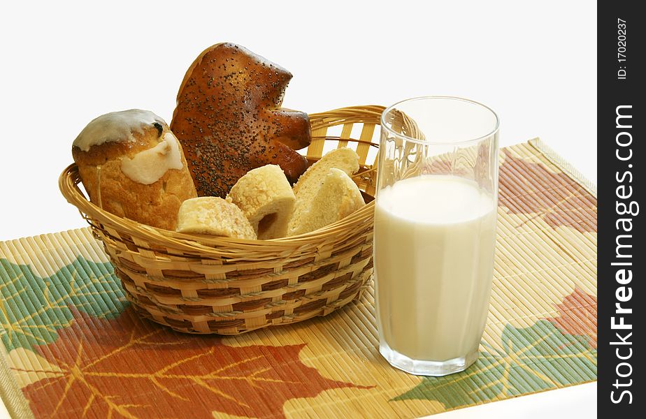 Bread And A Milk Glass