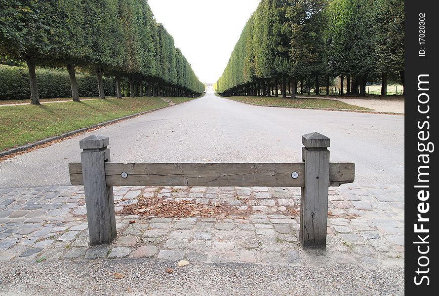 Beautiful walk way with blue sky at Versaille in France , europe ; Photo on 17 September 2010. Beautiful walk way with blue sky at Versaille in France , europe ; Photo on 17 September 2010