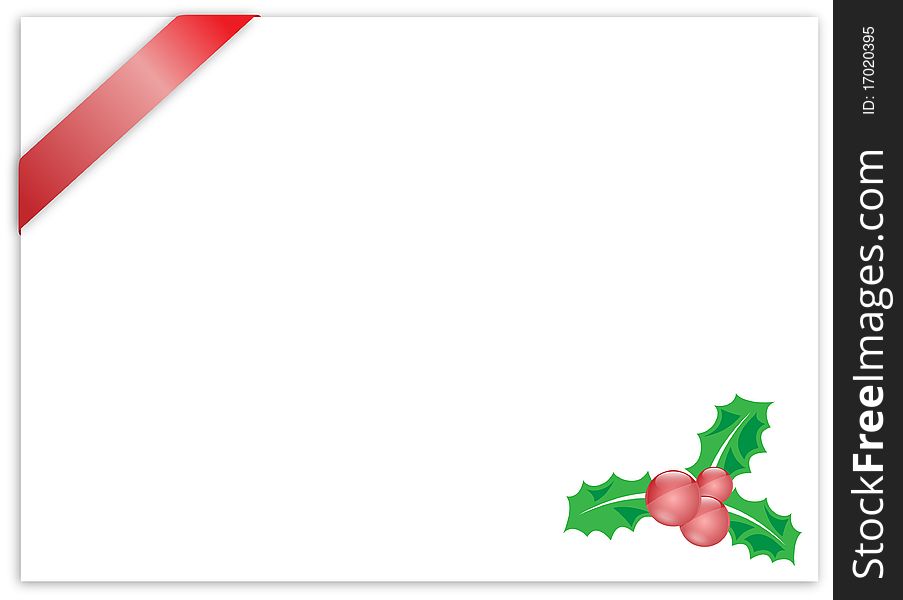 Christmas Holly Decoration Postcard