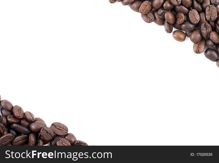 Frame Of Dark Roasted Coffee Beans