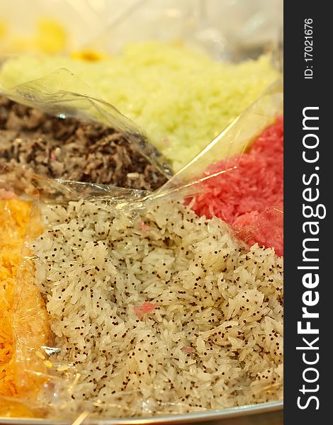 Colorful glutinous rice