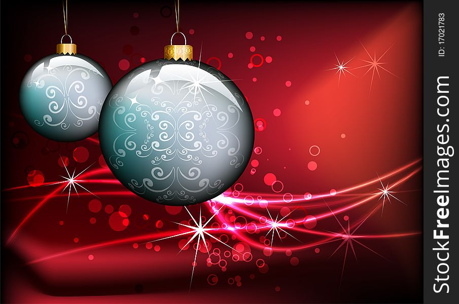 Christmas background design with ornaments