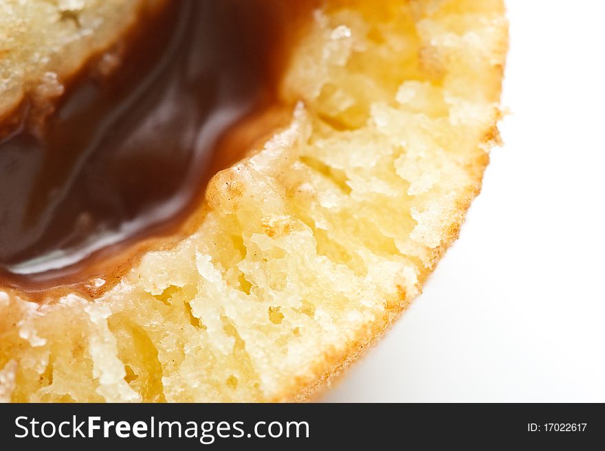 Piece of bakery on white background. Piece of bakery on white background