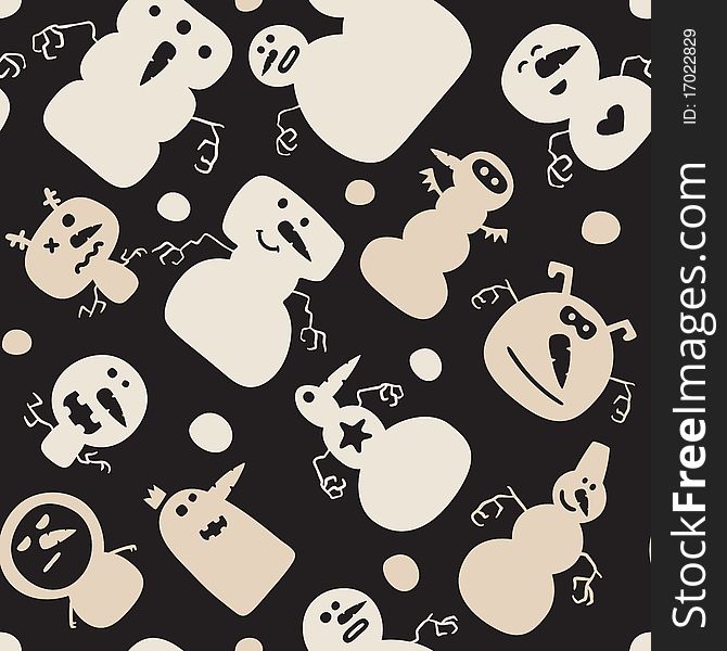 Snowman Seamless Patterns