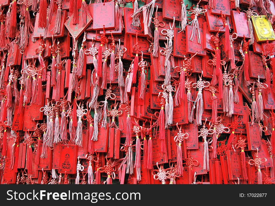 Traditional chinese wooden Blessing cards