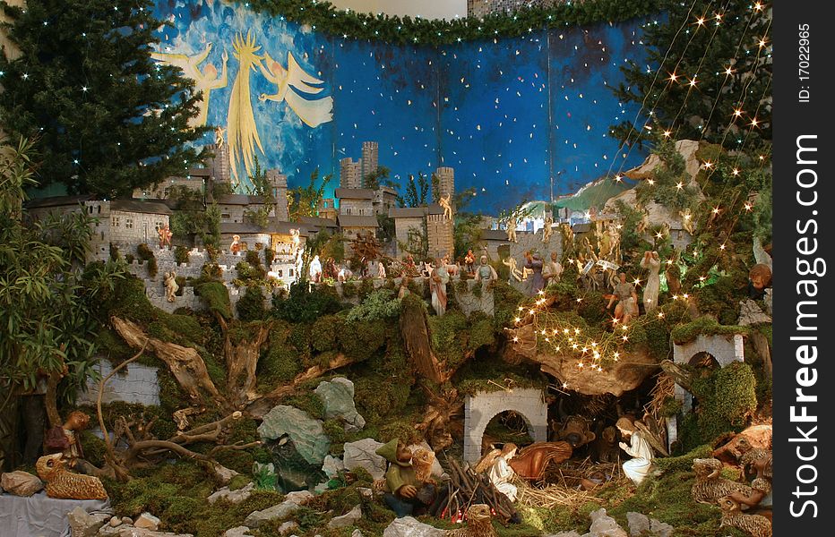 A nativity scene, creche, or crib, is a depiction of the birth of Jesus