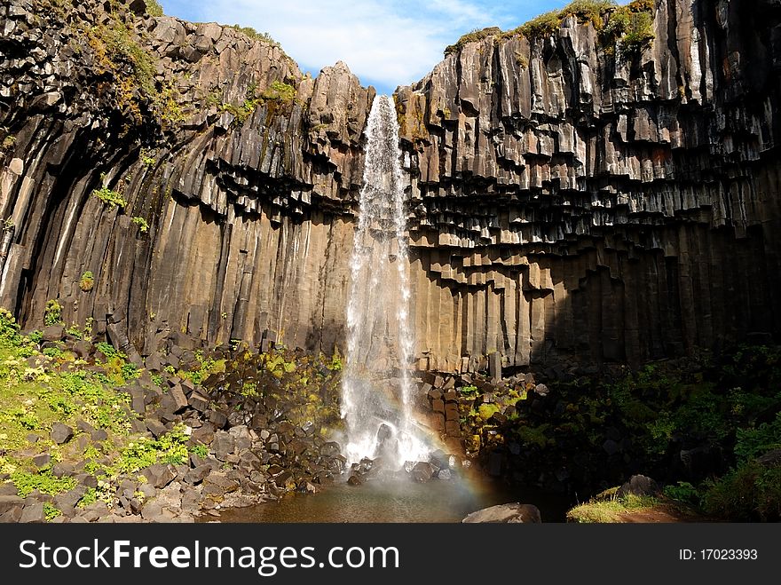 Waterfall With Basalt Columns Gallery