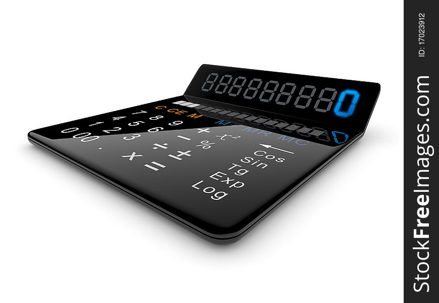 Black calculator 3D