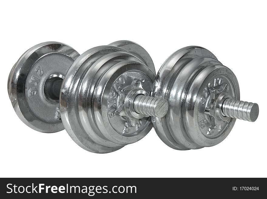 Dumbbells (barbells) On Isolated Background.