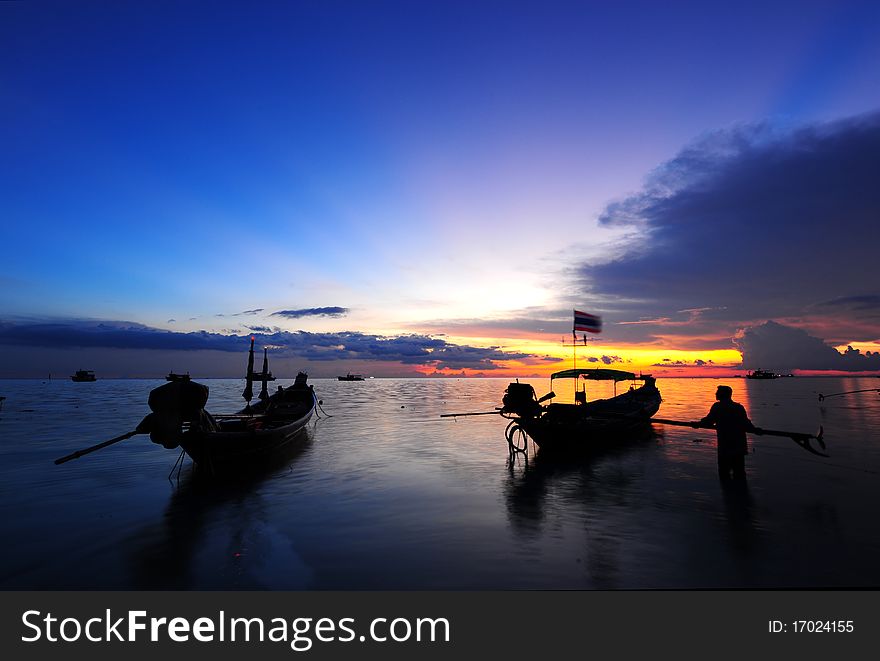 Sunset at koh tao,south of thailand