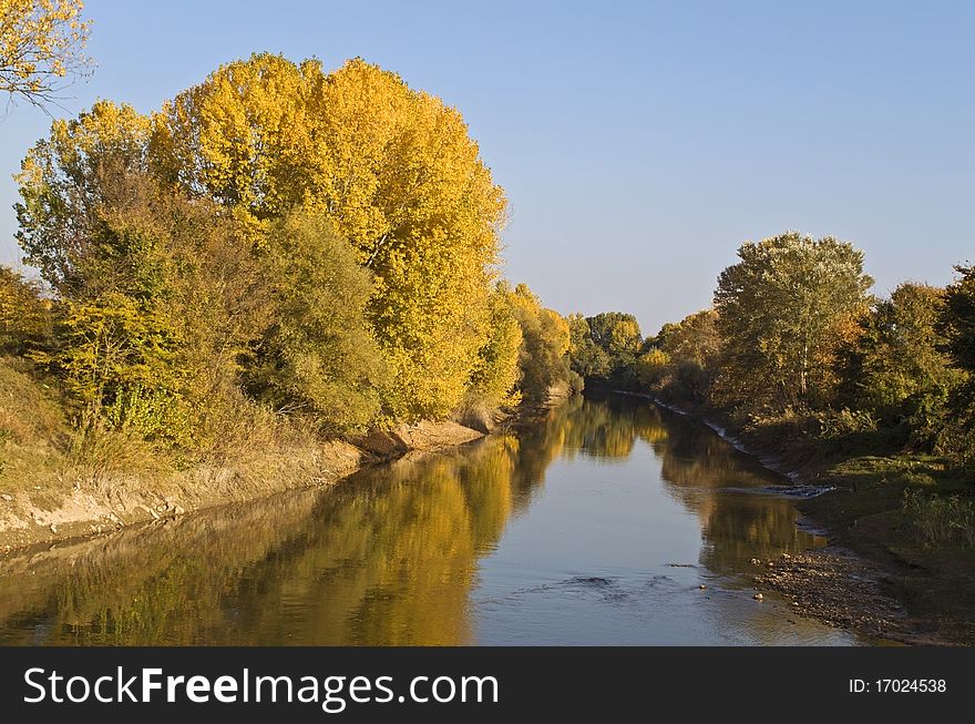 Agitis River In North Greece