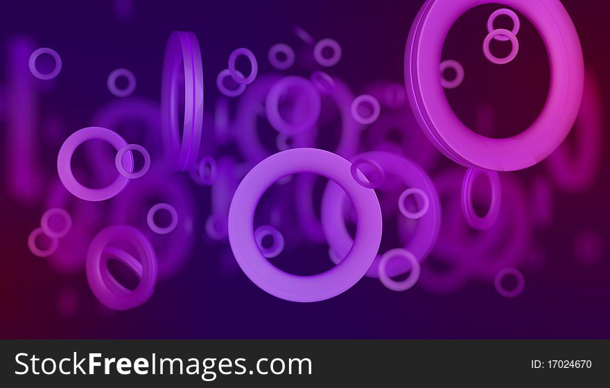 Bokeh background lighting abstract with circular rings suspended in the air. Bokeh background lighting abstract with circular rings suspended in the air.