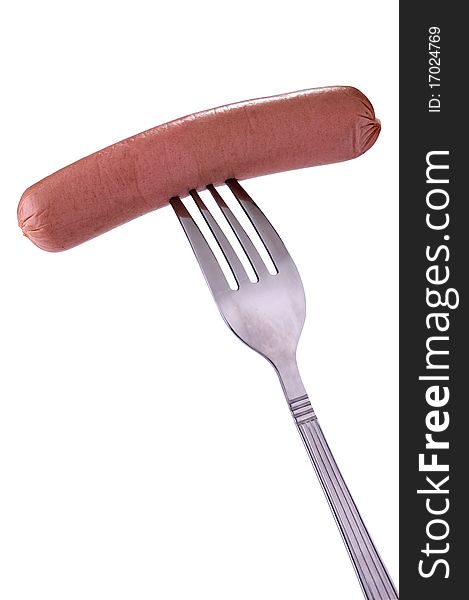 Sausage Impaled On Fork