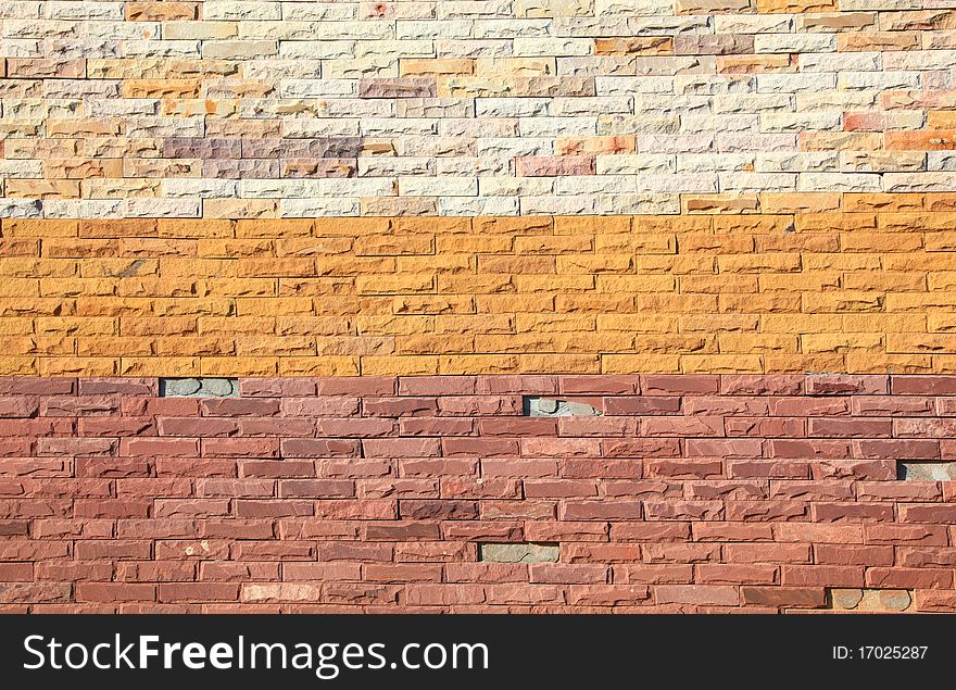 Pattern of colorful Modern Brick Wall Surfaced