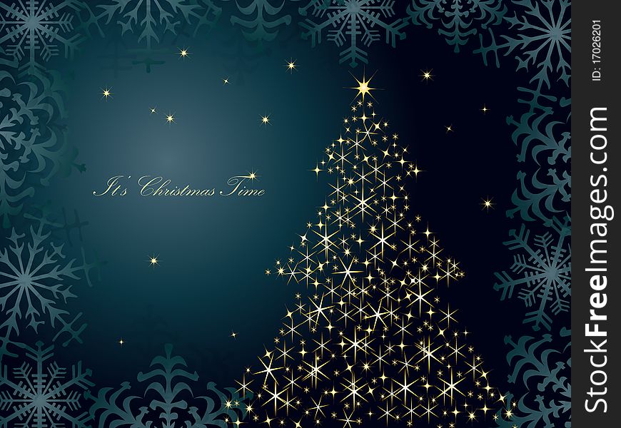 Beautful Christmas Tree Vector background