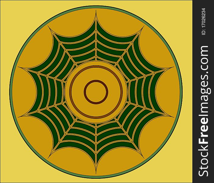 The Spider Web that contains a Golden ratio. The Spider Web that contains a Golden ratio.