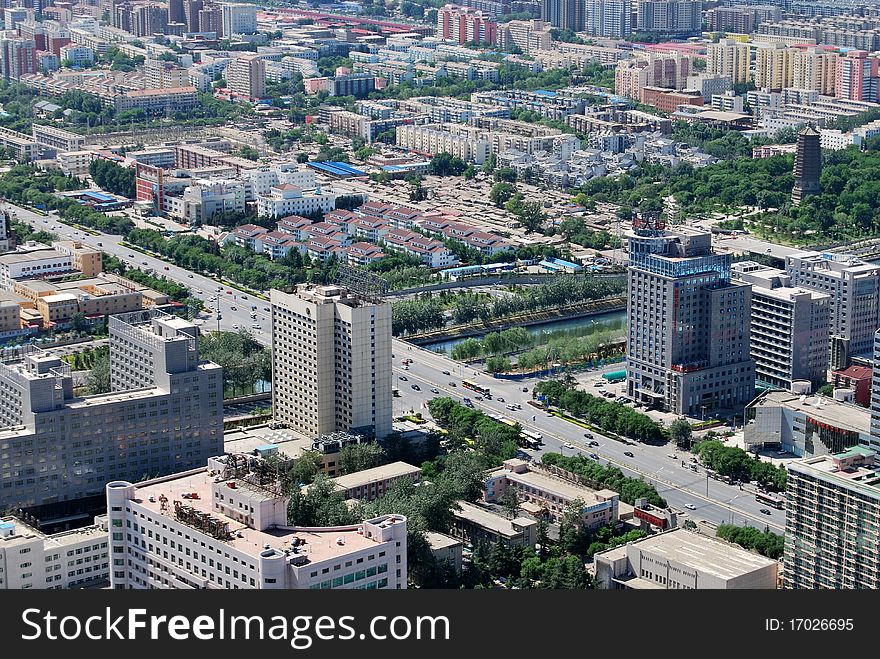 Aero view of beijing in china