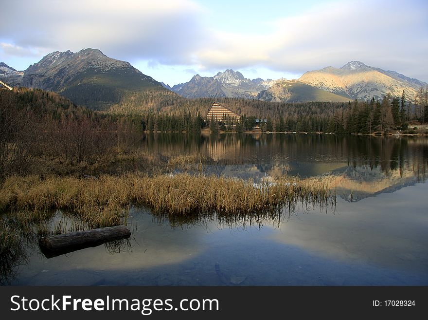 Lake and mountains