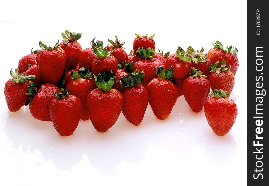 Strawberrys with a white background