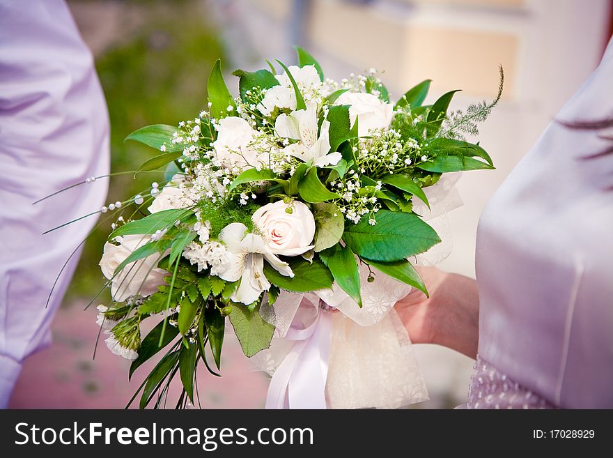 A beautiful flower wedding bouquet