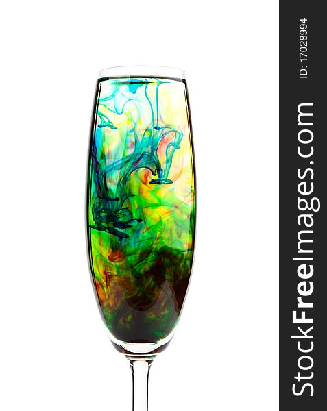 Champagne Glass with Colourful Mix. Champagne Glass with Colourful Mix