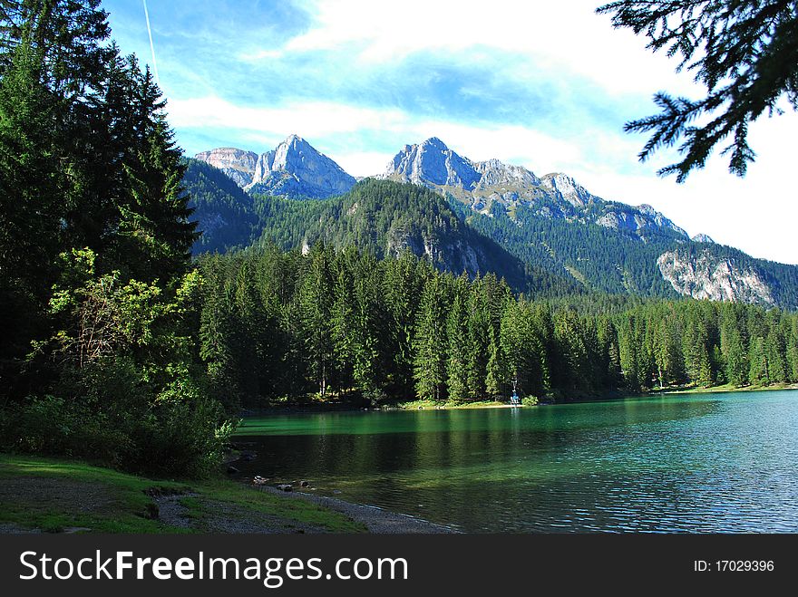 Tovel Lake on Alps