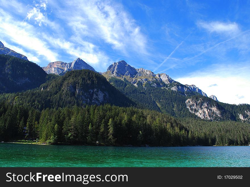 Tovel Lake on Alps