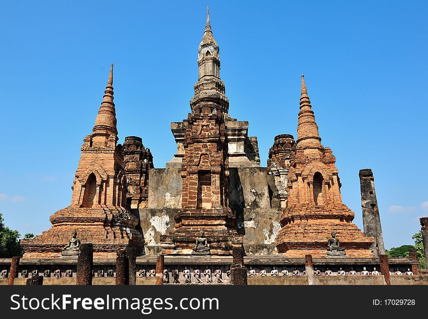 Old temple in Sukhothai historical park