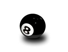 Eight Ball Over White Royalty Free Stock Image Eight Ball Over White Royalty Free Stock Image