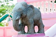Elephant Statue Made From Stone Royalty Free Stock Images