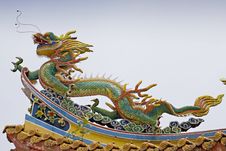 Asian Temple Dragon Stock Photo
