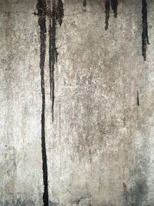Black Color Drop On Grunge Old Wall Stock Photography