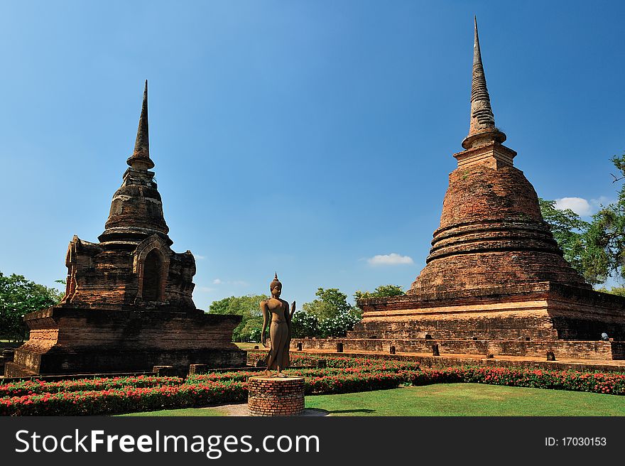 Old temple in Sukhothai historical park