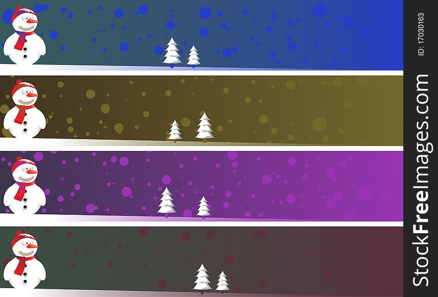 Banner set for your christmas message. Banner set for your christmas message