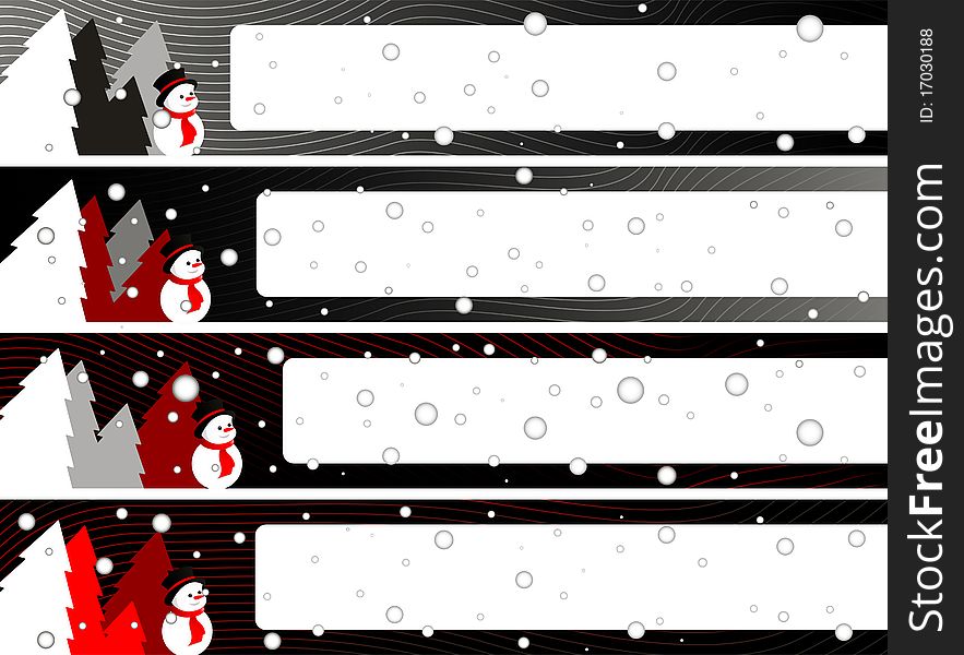 Christmas Banner Set Eps8