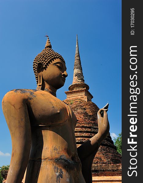 Buddha statue in Sukhothai historical park