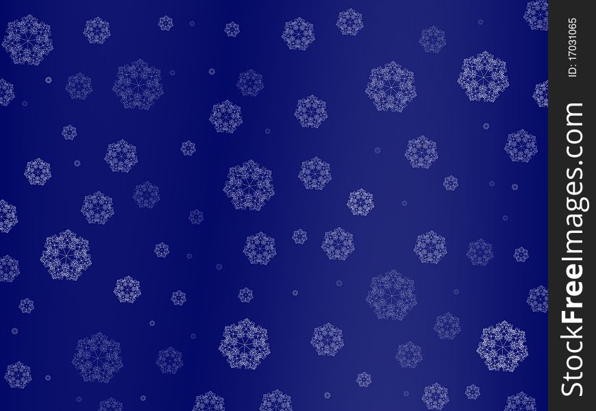 Christmas snowflakes isolated against a red background