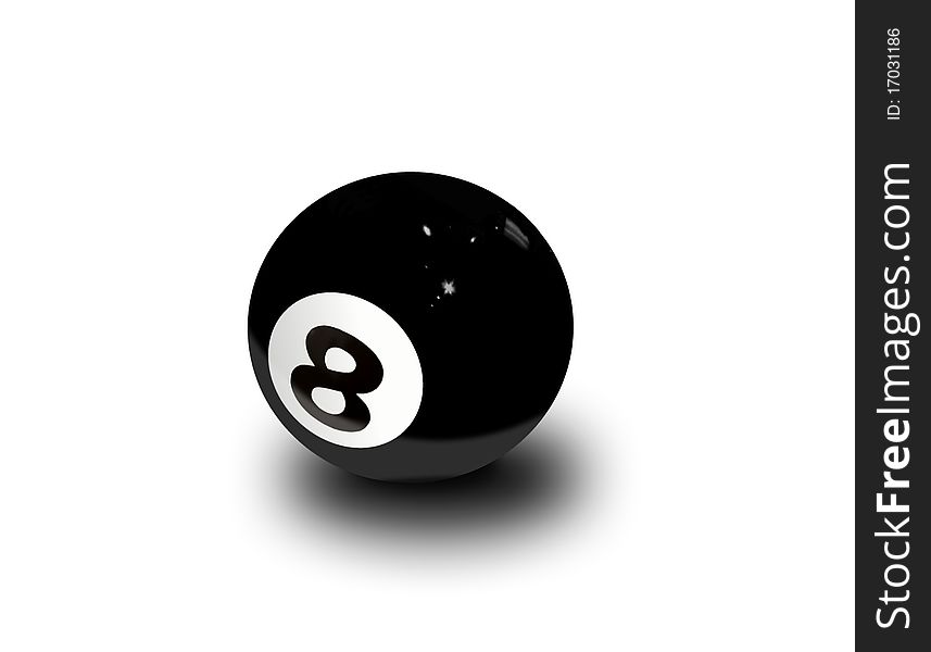 Image of eight ball over white