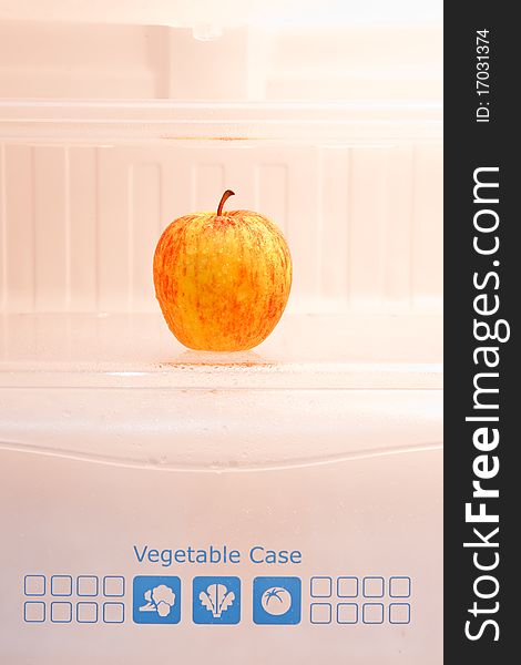 Apple In Refrigerator