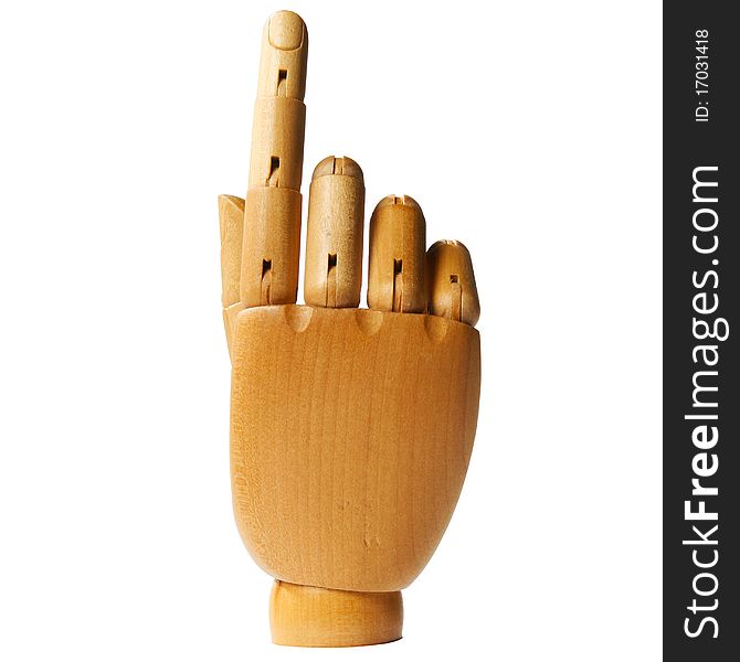 The object hand cursor in wooden craftsmanship.
