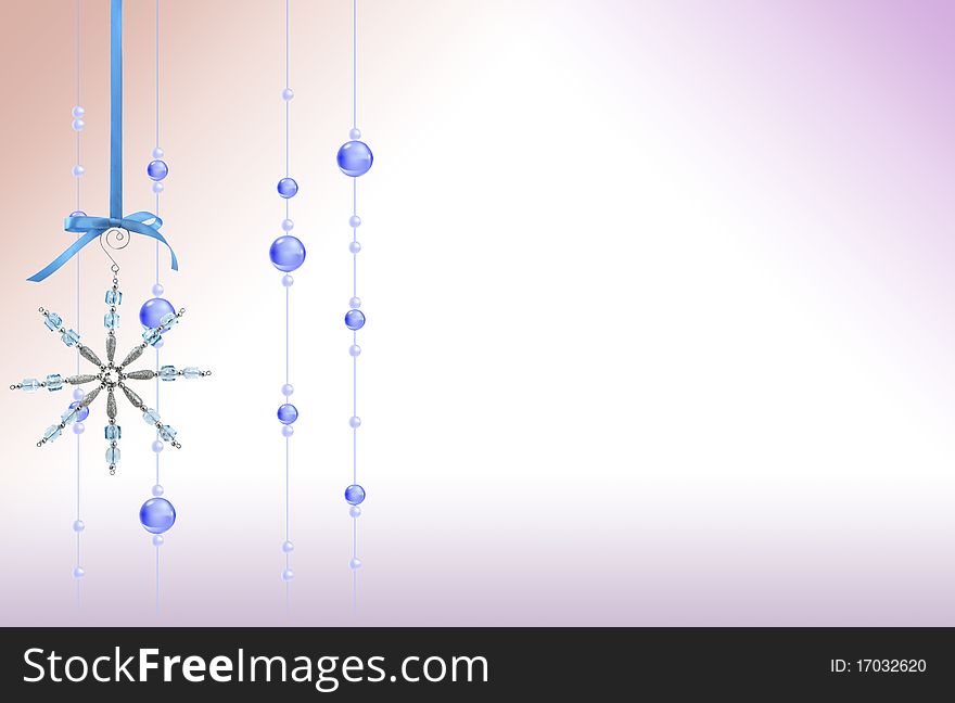 Blue christmas lights background with baubles. Blue christmas lights background with baubles